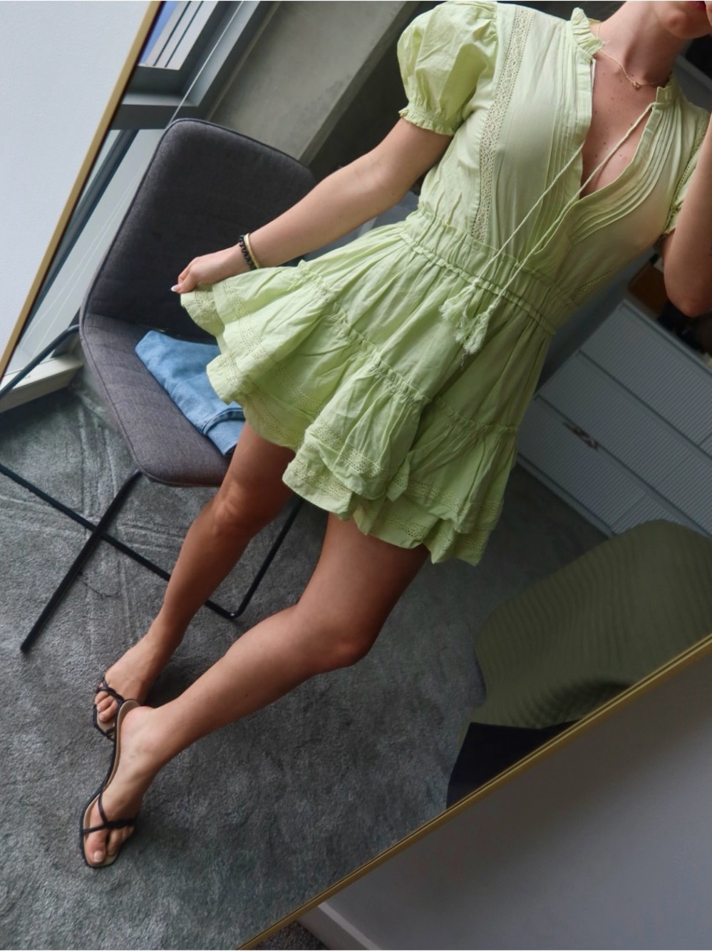 Mable Faith Eyelet 100% cotton mini dress